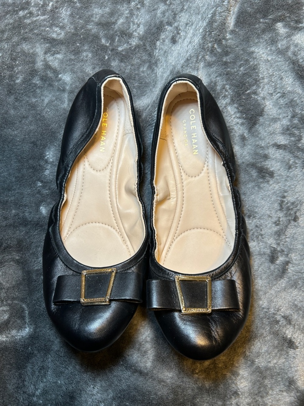 Cole Haan Women’s Black Emory Tova Bow Wedge Heel Shoe Size 9B